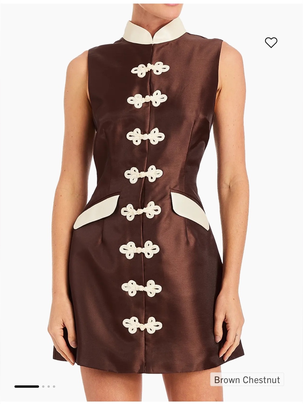 NWT MESTIZA New York Tamara Stand-Collar Sleeveless Minidress